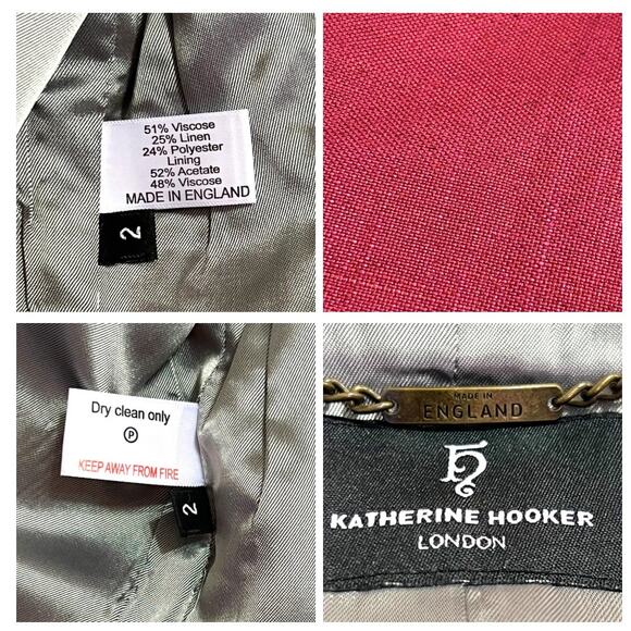 Katherine Hooker Jacket Pink Tweed 4 - Picture 9 of 12